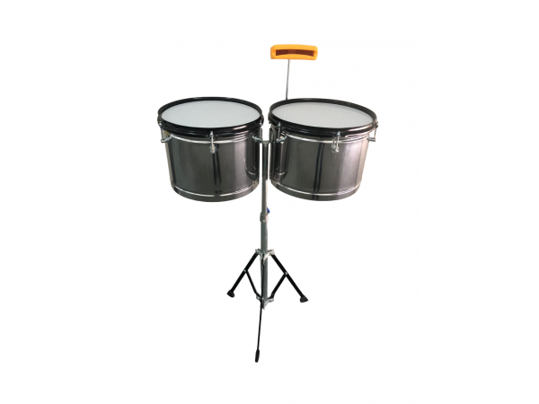 Timbaleta profunda cromada pie liviano con soporte de cencerro